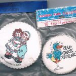 vintage coasters, ragedy ann and andy coaster, cold duck martini coaster