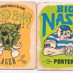 blind boar and big nasty coasters to match drinks